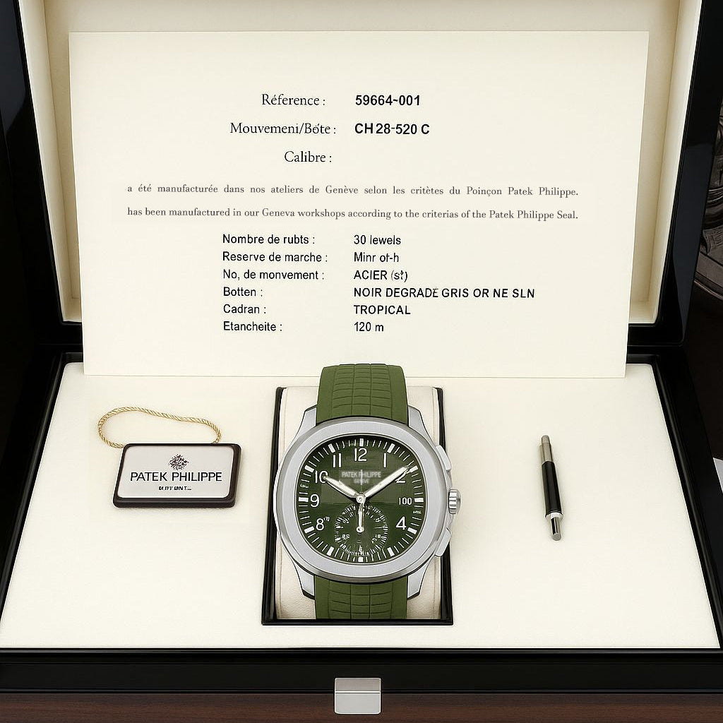 Relógio Geneve Aquanaut 42.2mm Verde