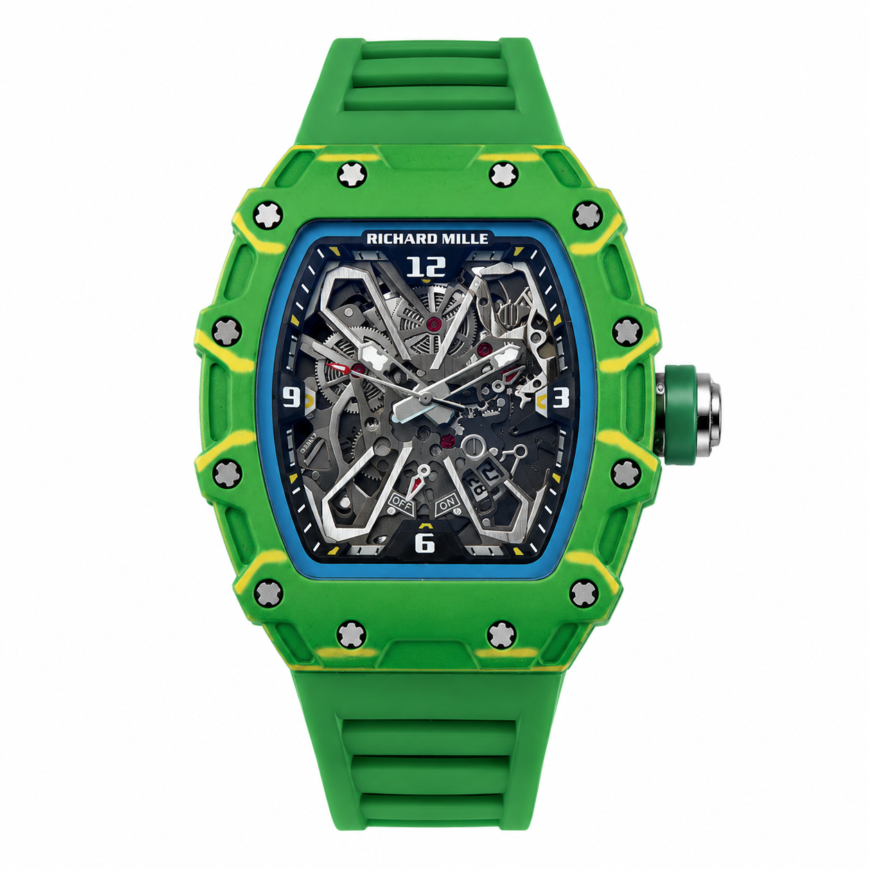 Relógio RM055 Carbon Fiber 42mm Verde