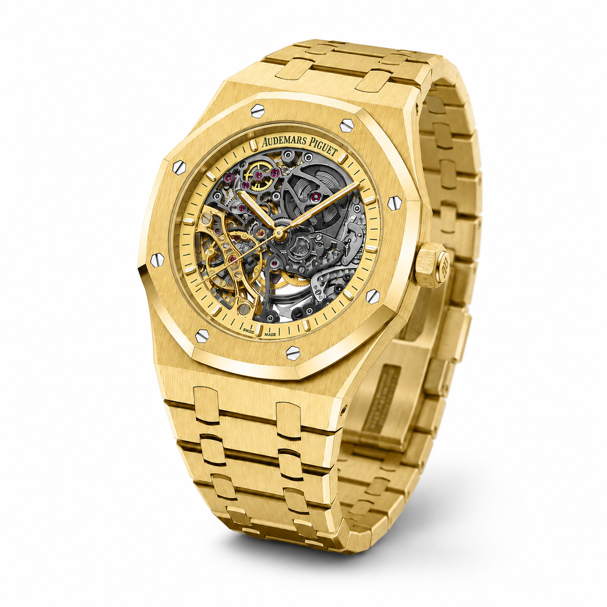 Relógio AP Royal Oak Gold Skeleton 43mm
