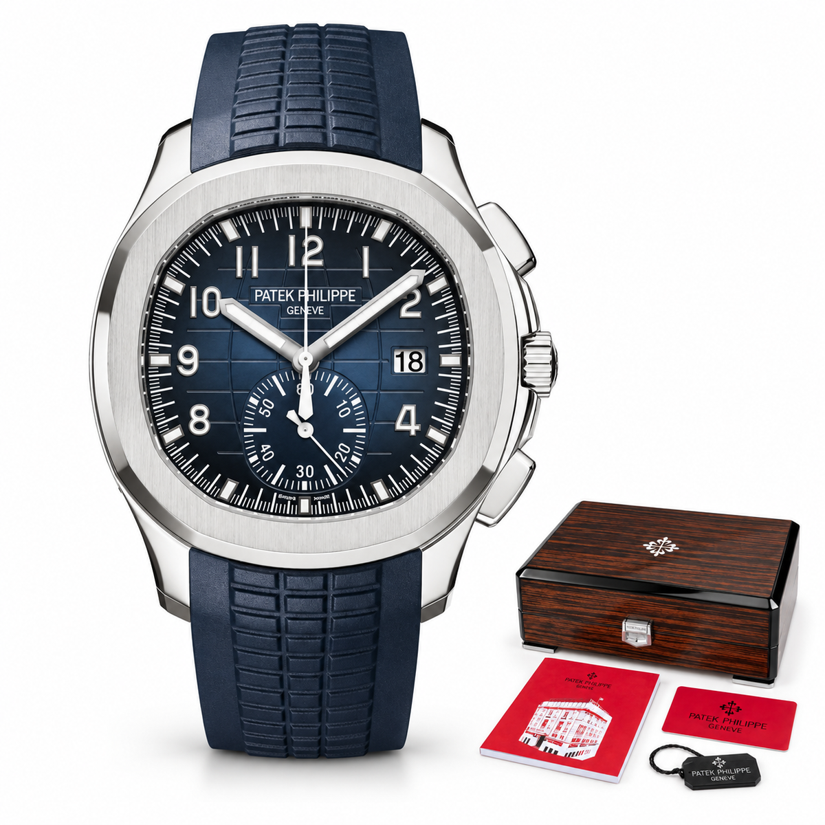 Relógio Geneve Aquanaut 42.2mm - Super Clone Com a Caixa de Madeira + Certificados