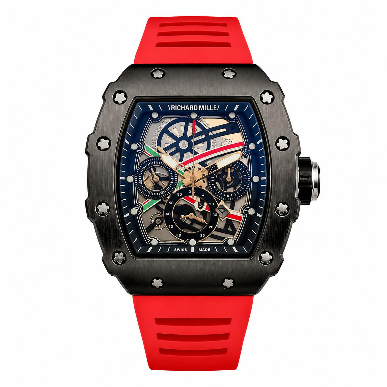 Relógio RM35-01 Automatic Flyback Chronograph 42mm Vermelho