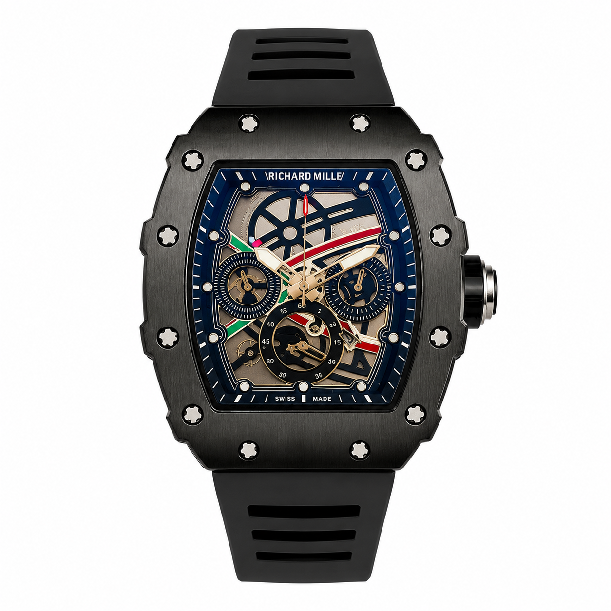 Relógio RM35-01 Automatic Flyback Chronograph 42mm Preto