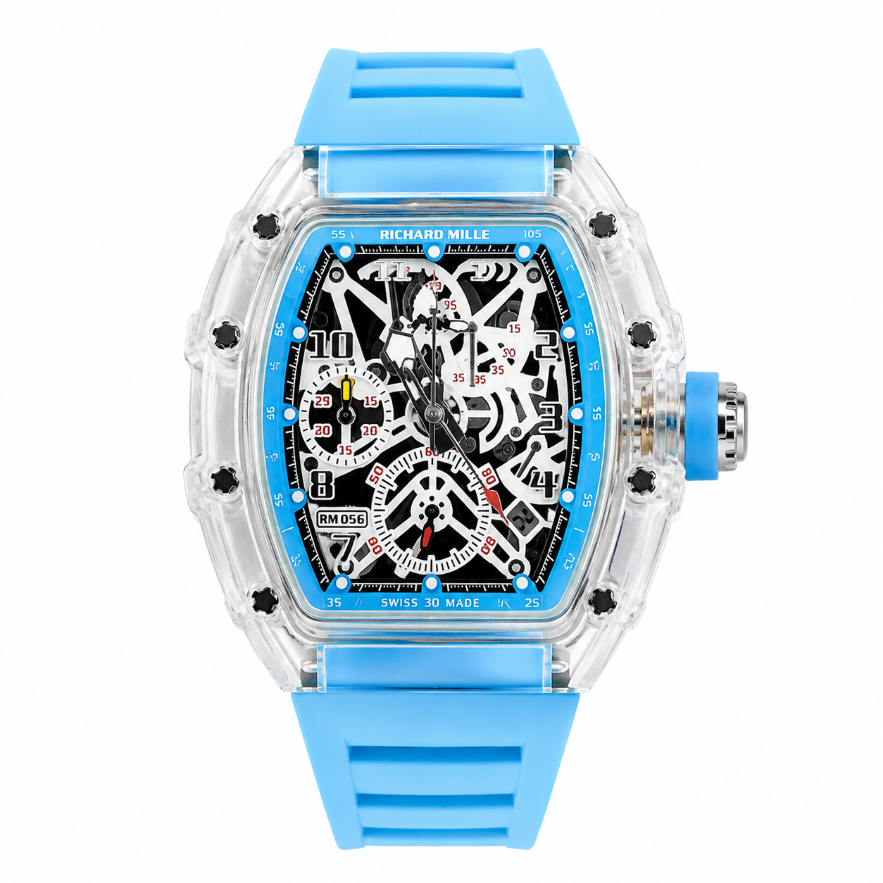 Relógio Masculino RM 056 - Pulseira de borracha - Resistente à água + Caixa