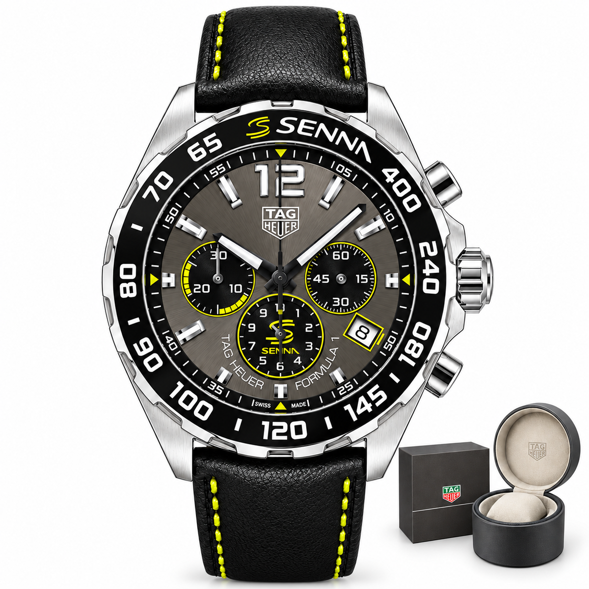 Relógio TAG Heuer Formula 1 Senna Special Edition - Super Clone Com a Caixa Premium