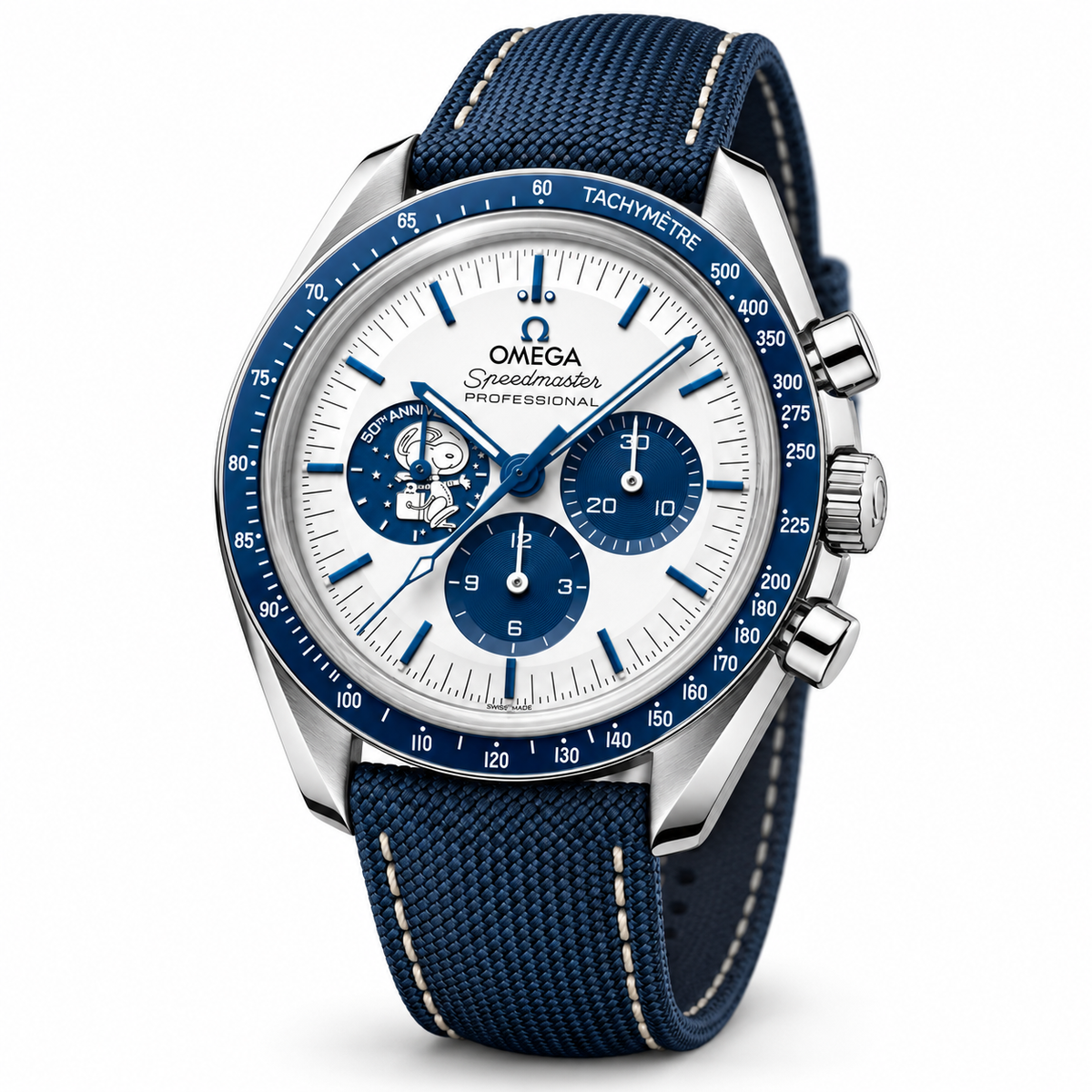 Relógio Omega Speedmaster " Snoopy Award" Anniversary Series Watch (Snoopy se movimenta) - Super Clone (Acompanha Caixa e Documentos)