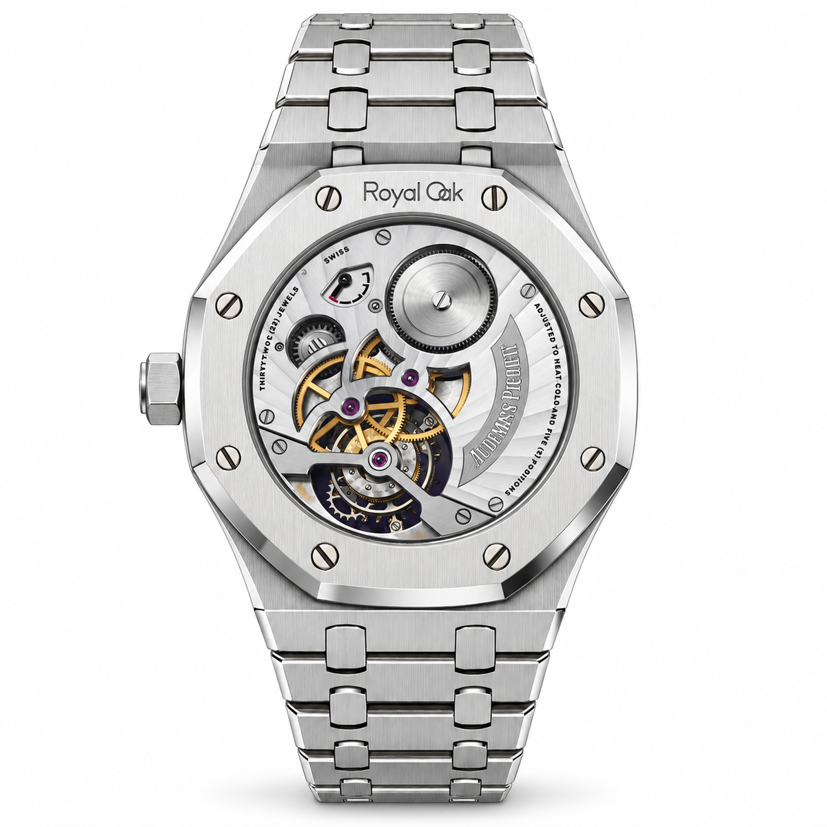 Relógio AP Royal Oak Tourbillon Extra-Thin Steel Purple Dial 41mm