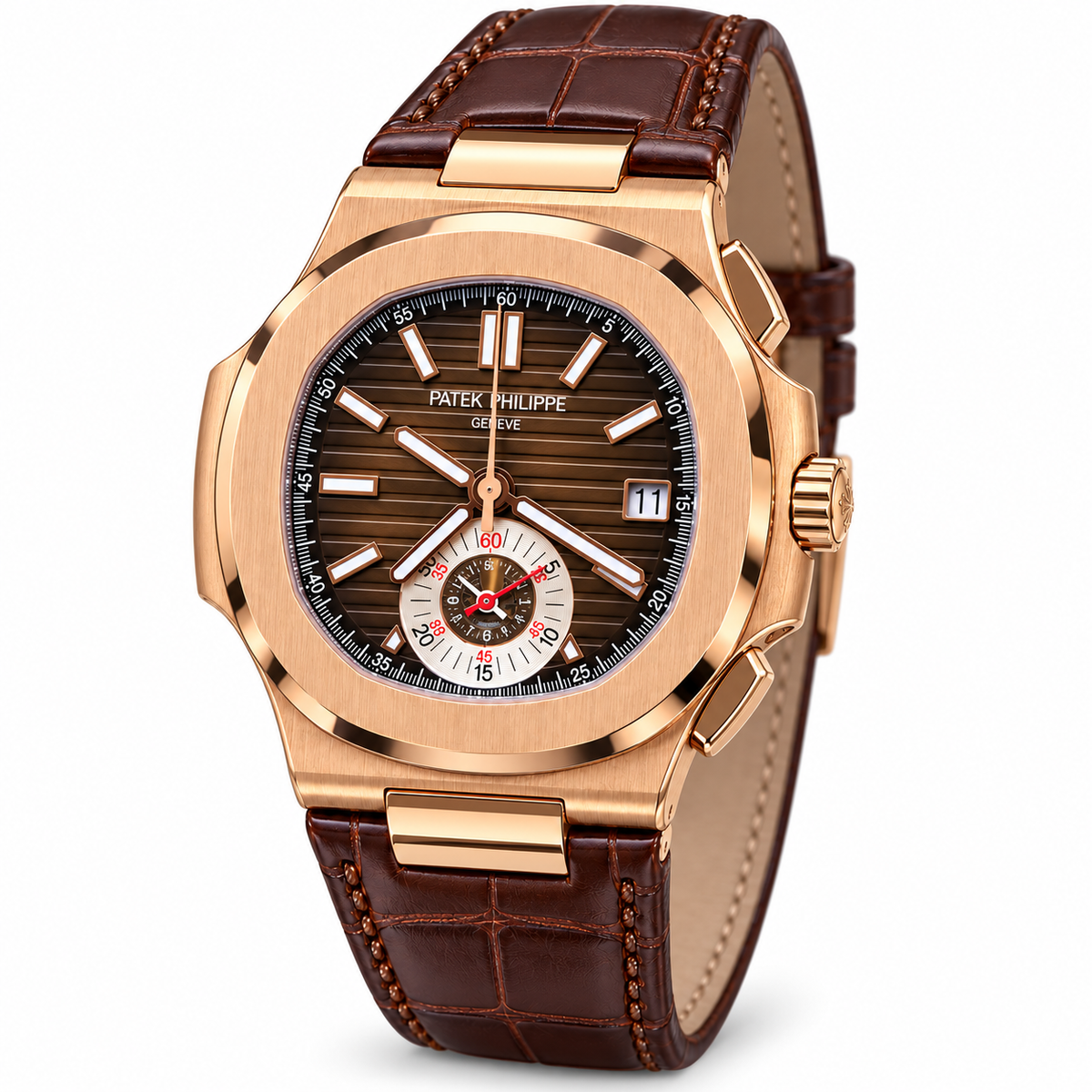 Relógio Nautillus Automatic Gold Brown Dial 40mm