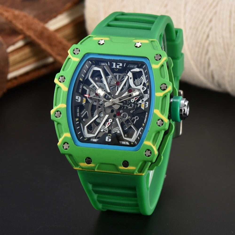 Relógio RM055 Carbon Fiber 42mm Verde
