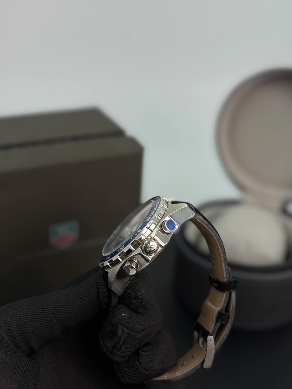 Relógio Tag Heuer Formula 1 Gulf Special Edition - Super Clone Com a Caixa Premium